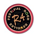 Badge R4 noir & Rouge bois
